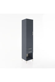 Hyperion Dolap 2 Raflı 2 Çekmeceli Tek Askılı 44x44x221 Antrasit-Antrasit