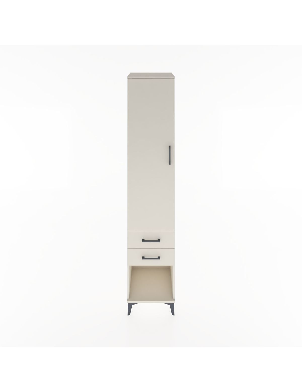 Hyperion Dolap 4 Raflı 2 Çekmeceli Tek Kapaklı 44x44x221 Aytaşı-Aytaşı