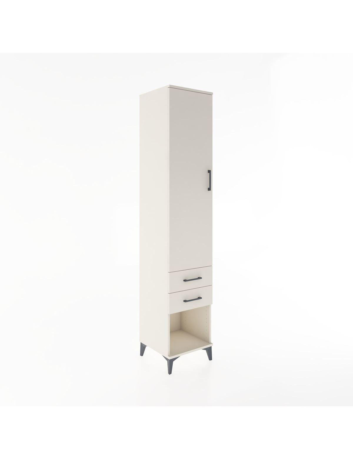 Hyperion Dolap 4 Raflı 2 Çekmeceli Tek Kapaklı 44x44x221 Aytaşı-Aytaşı