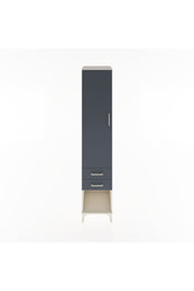 Hyperion Dolap 4 Raflı 2 Çekmeceli Tek Kapaklı 44x44x221 Aytaşı-Antrasit