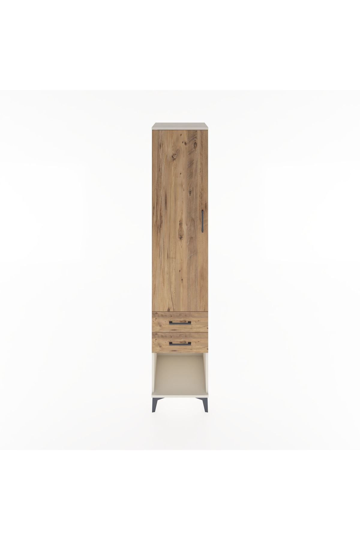 Hyperion Dolap 4 Raflı 2 Çekmeceli Tek Kapaklı 44x44x221 Aytaşı-Çam