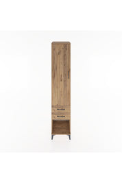 Hyperion Dolap 4 Raflı 2 Çekmeceli Tek Kapaklı 44x44x221 Çam-Çam