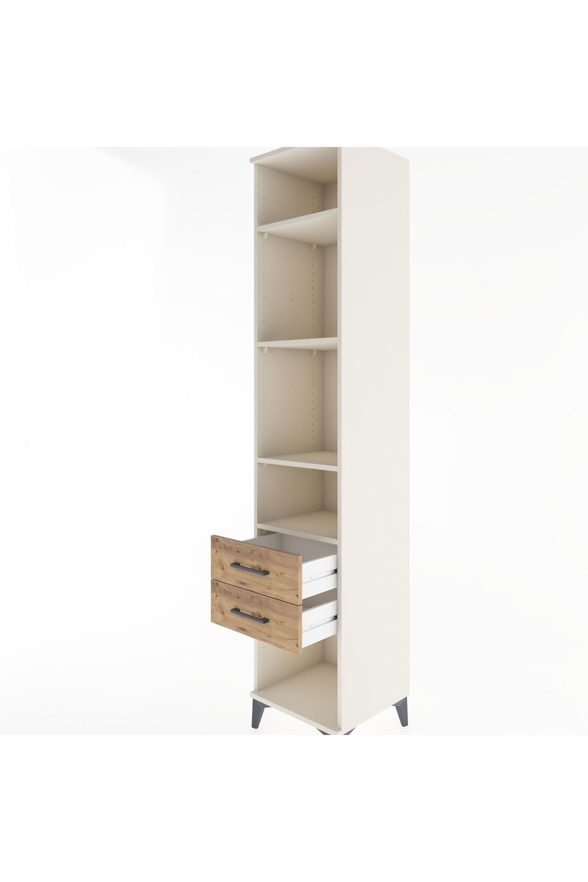 Hyperion Dolap 4 Raflı 2 Çekmeceli 44x44x221 - S61M044V3B