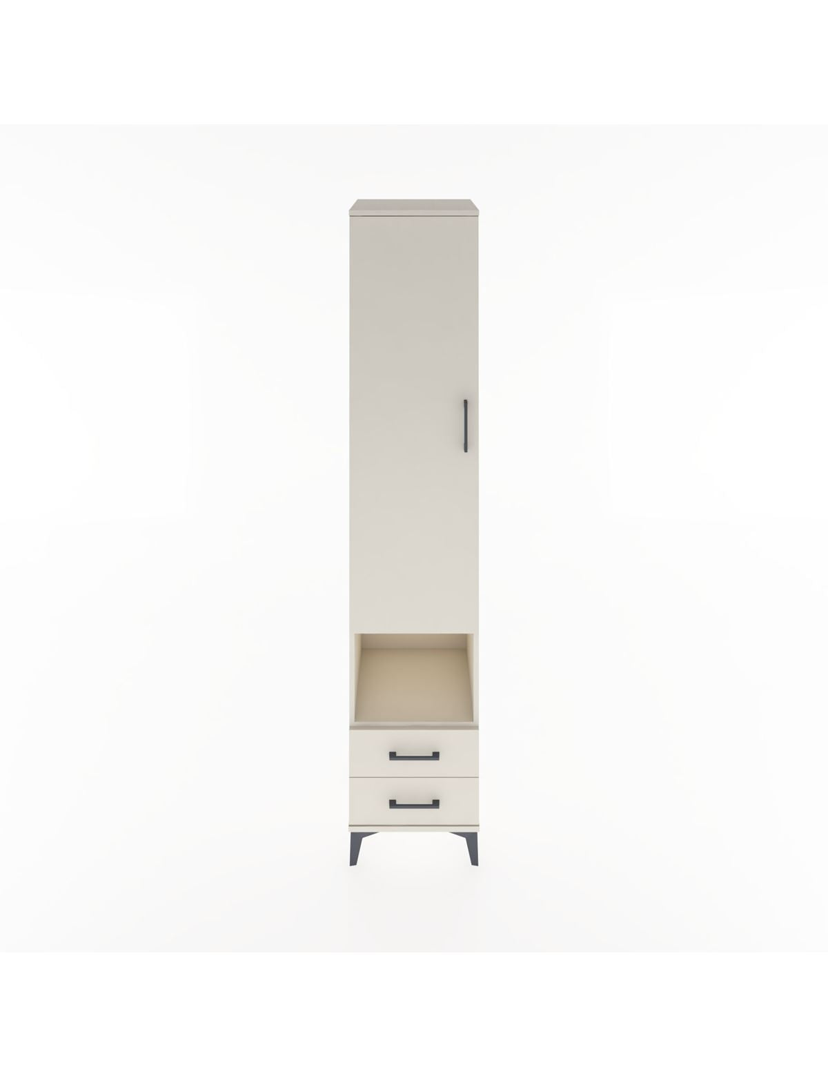 Hyperion Dolap 3 Raflı 2 Çekmeceli Tek Askılı 44x44x221 Aytaşı-Aytaşı