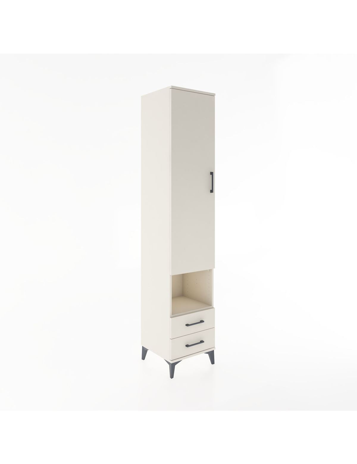 Hyperion Dolap 3 Raflı 2 Çekmeceli Tek Askılı 44x44x221 Aytaşı-Aytaşı