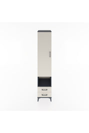 Hyperion Dolap 3 Raflı 2 Çekmeceli Tek Askılı 44x44x221 Antrasit-Aytaşı