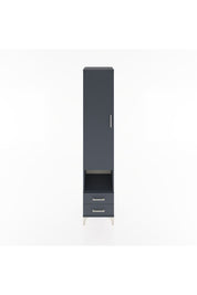 Hyperion Dolap 3 Raflı 2 Çekmeceli Tek Askılı 44x44x221 Antrasit-Antrasit