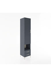 Hyperion Dolap 3 Raflı 2 Çekmeceli Tek Askılı 44x44x221 Antrasit-Antrasit