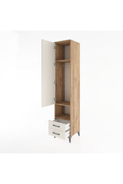 Hyperion Dolap 3 Raflı 2 Çekmeceli Tek Askılı 44x44x221 Çam-Aytaşı