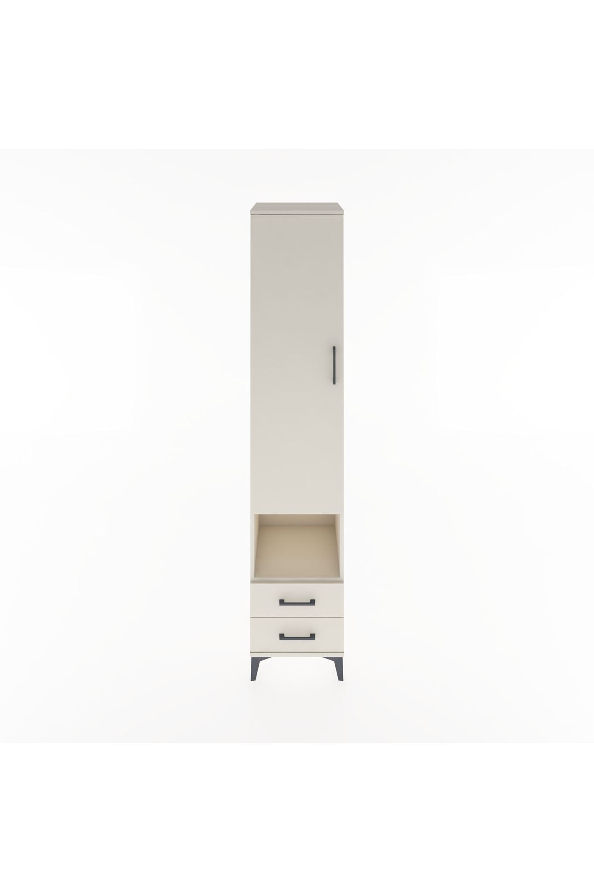 Hyperion Dolap 5 Raflı 2 Çekmeceli Tek Kapaklı 44x44x221 Aytaşı-Aytaşı