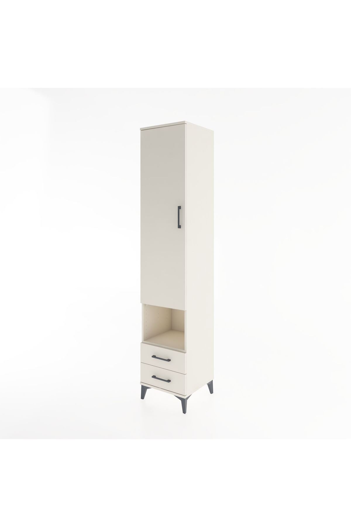 Hyperion Dolap 5 Raflı 2 Çekmeceli Tek Kapaklı 44x44x221 Aytaşı-Aytaşı