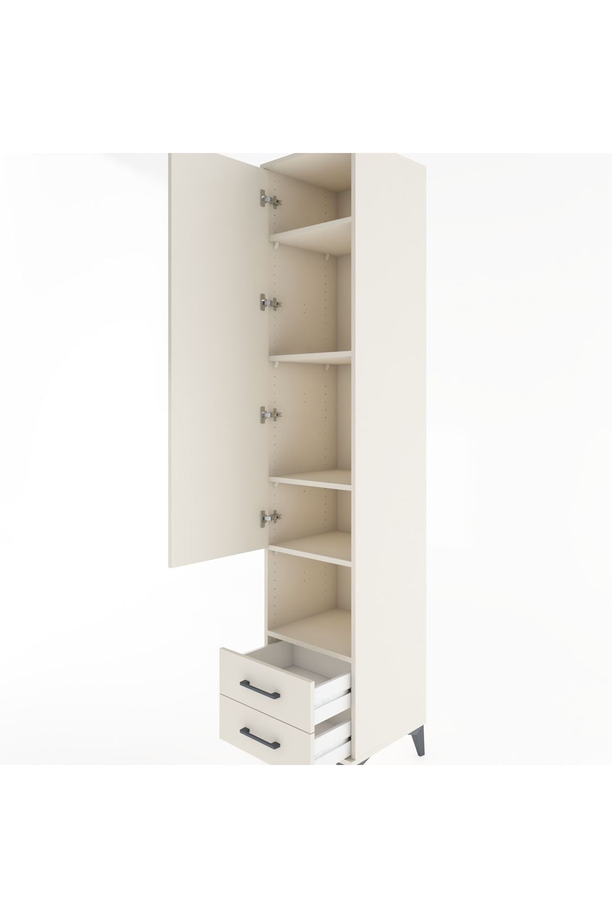 Hyperion Dolap 5 Raflı 2 Çekmeceli Tek Kapaklı 44x44x221 Aytaşı-Aytaşı