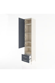 Hyperion Dolap 5 Raflı 2 Çekmeceli Tek Kapaklı 44x44x221 Aytaşı-Antrasit