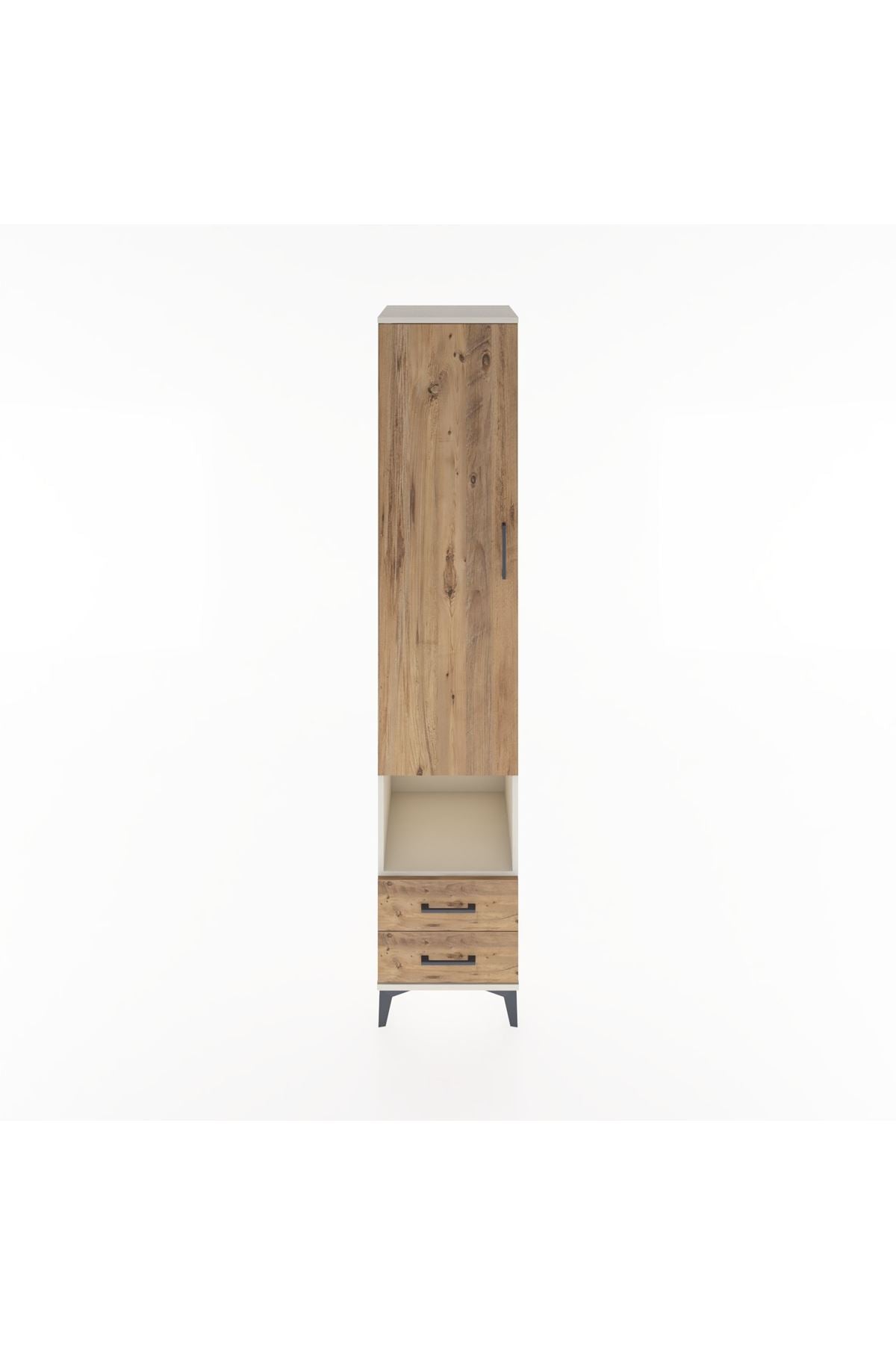 Hyperion Dolap 5 Raflı 2 Çekmeceli Tek Kapaklı 44x44x221 Aytaşı-Çam