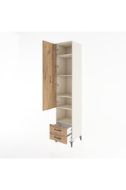 Hyperion Dolap 5 Raflı 2 Çekmeceli Tek Kapaklı 44x44x221 Aytaşı-Çam