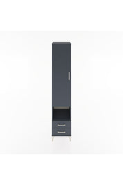 Hyperion Dolap 5 Raflı 2 Çekmeceli Tek Kapaklı 44x44x221 Antrasit-Antrasit