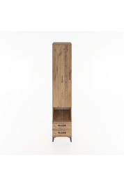 Hyperion Dolap 5 Raflı 2 Çekmeceli Tek Kapaklı 44x44x221 Çam-Çam