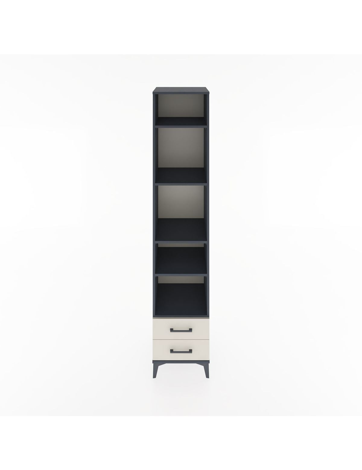 Hyperion Dolap 5 Raflı 2 Çekmeceli 44x44x221 Antrasit-Aytaşı