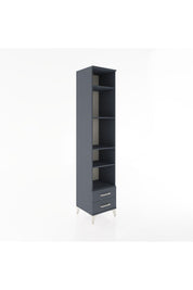 Hyperion Dolap 5 Raflı 2 Çekmeceli 44x44x221 Antrasit-Antrasit