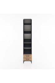 Hyperion Dolap 5 Raflı 2 Çekmeceli 44x44x221 Antrasit-Çam