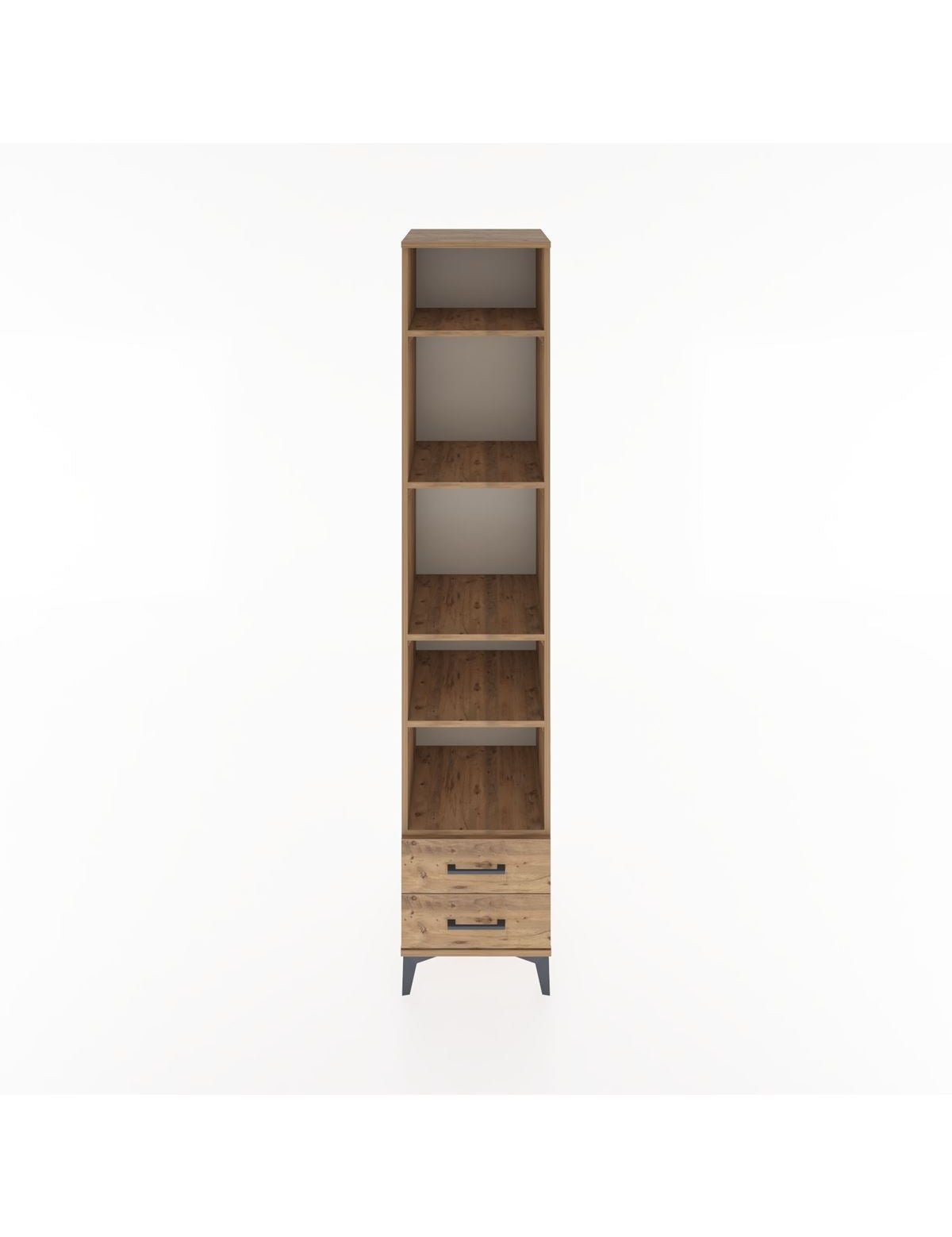 Hyperion Dolap 5 Raflı 2 Çekmeceli 44x44x221 Çam-Çam