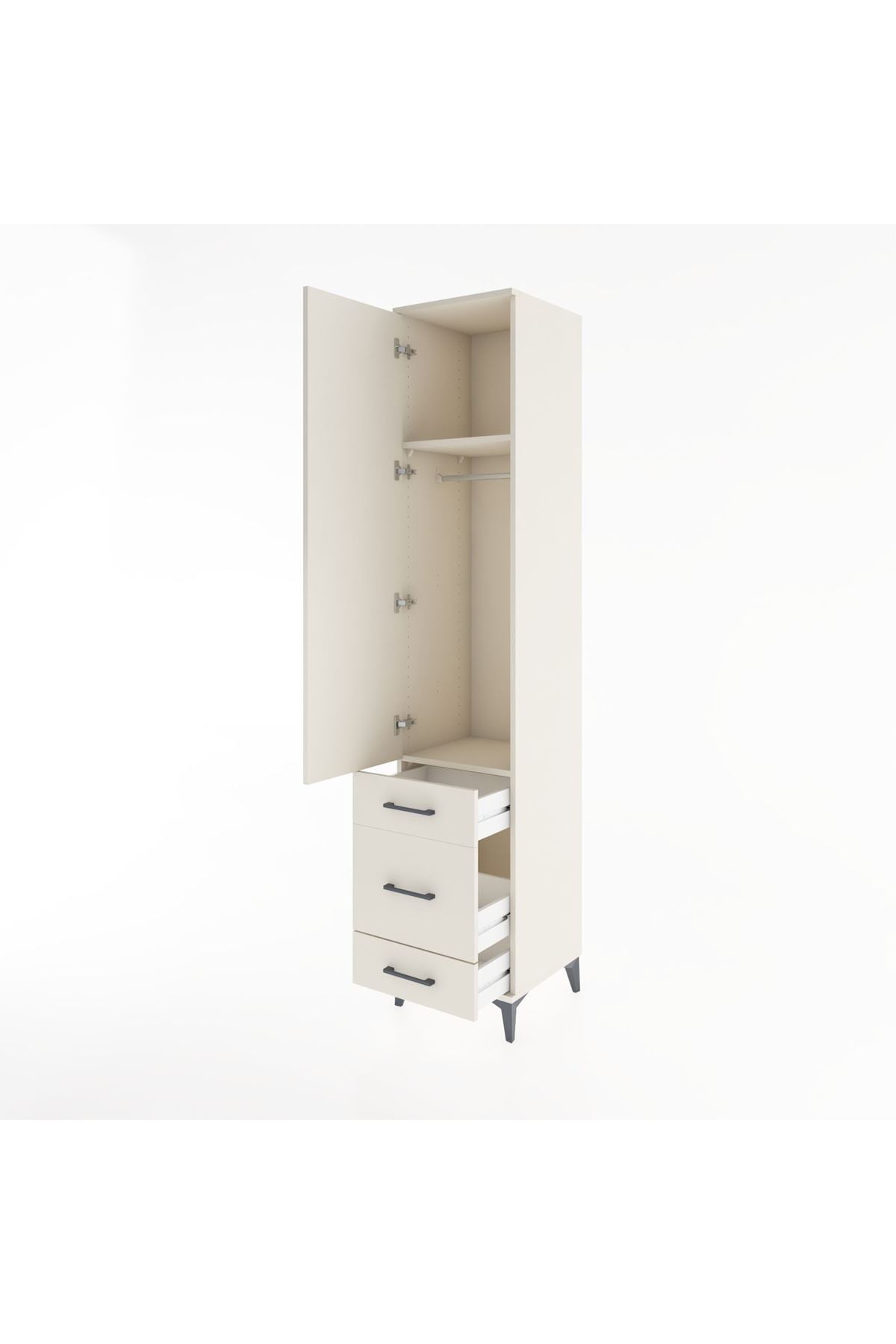 Hyperion Dolap 2 Raflı 3 Çekmeceli Tek Askılı 44x44x221 Aytaşı-Aytaşı