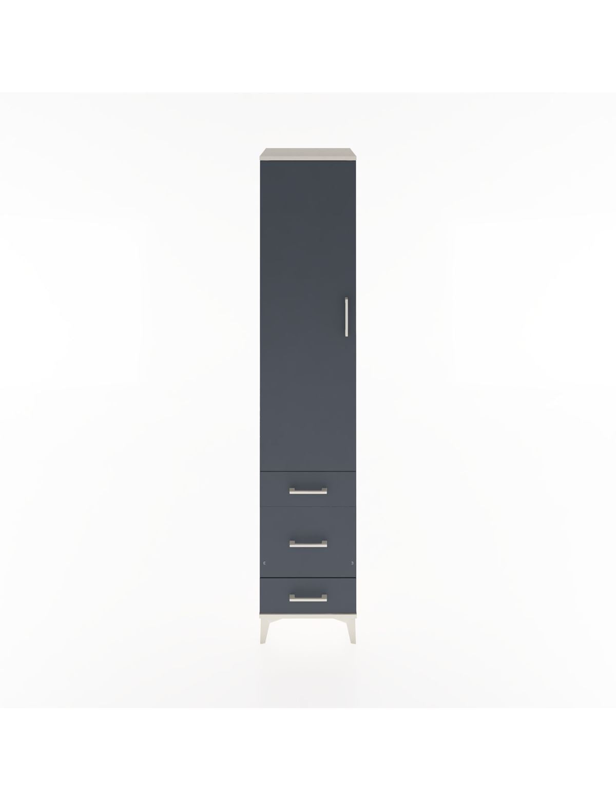 Hyperion Dolap 2 Raflı 3 Çekmeceli Tek Askılı 44x44x221 Aytaşı-Antrasit