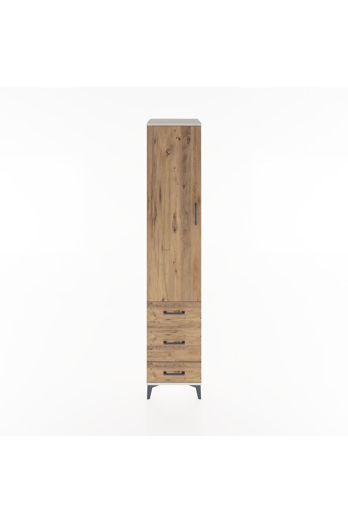 Hyperion Dolap 2 Raflı 3 Çekmeceli Tek Askılı 44x44x221 Aytaşı-Çam