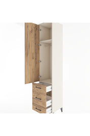 Hyperion Dolap 2 Raflı 3 Çekmeceli Tek Askılı 44x44x221 Aytaşı-Çam