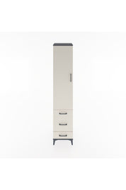 Hyperion Dolap 2 Raflı 3 Çekmeceli Tek Askılı 44x44x221 Antrasit-Aytaşı