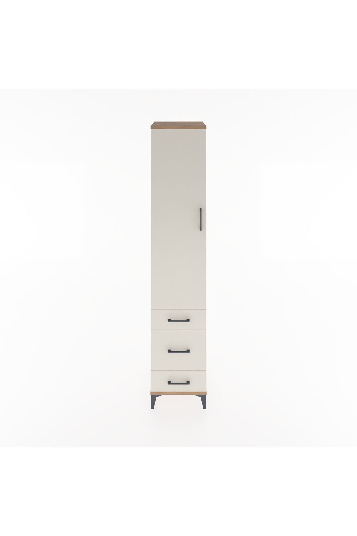 Hyperion Dolap 2 Raflı 3 Çekmeceli Tek Askılı 44x44x221 Çam-Aytaşı