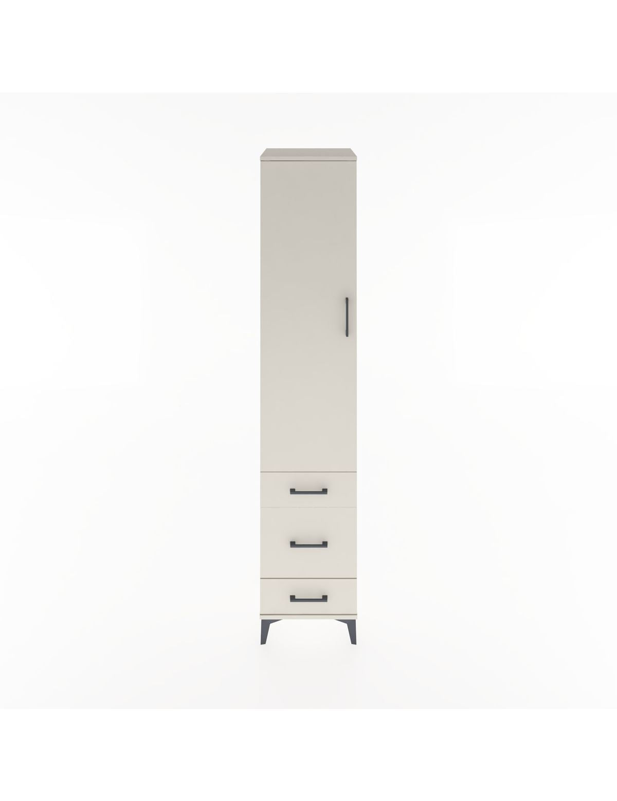 Hyperion Dolap 4 Raflı 3 Çekmeceli Tek Kapaklı 44x44x221 Aytaşı-Aytaşı