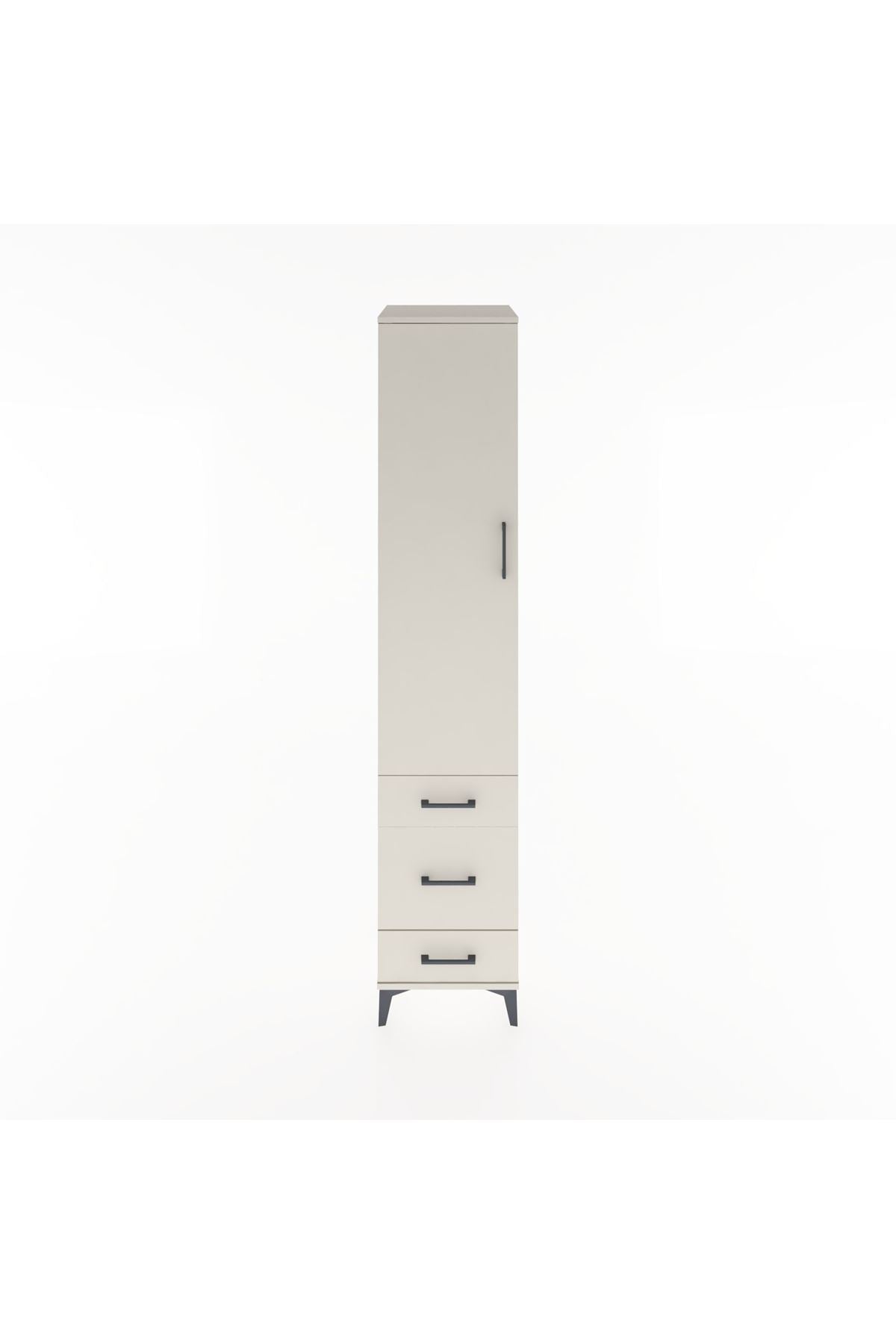 Hyperion Dolap 4 Raflı 3 Çekmeceli Tek Kapaklı 44x44x221 Aytaşı-Aytaşı