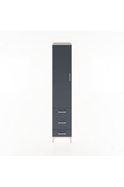 Hyperion Dolap 4 Raflı 3 Çekmeceli Tek Kapaklı 44x44x221 Aytaşı-Antrasit