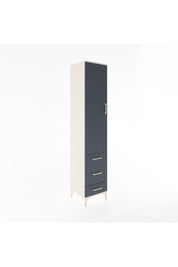 Hyperion Dolap 4 Raflı 3 Çekmeceli Tek Kapaklı 44x44x221 Aytaşı-Antrasit