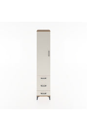 Hyperion Dolap 4 Raflı 3 Çekmeceli Tek Kapaklı 44x44x221 Çam-Aytaşı