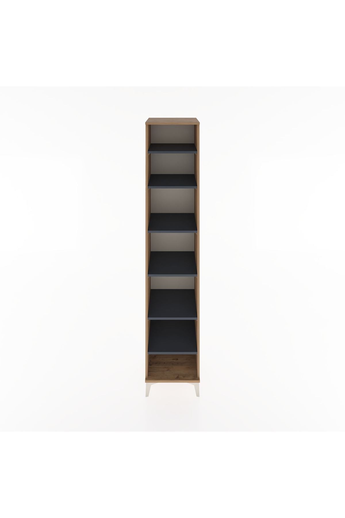 Hyperion Dolap 6 Raflı 44x44x221 Çam-Antrasit