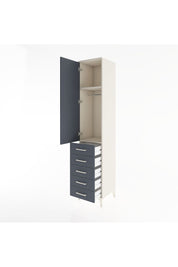 Hyperion Dolap 2 Raflı 5 Çekmeceli Tek Askılı 44x44x221 Aytaşı-Antrasit