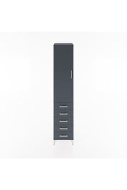 Hyperion Dolap 2 Raflı 5 Çekmeceli Tek Askılı 44x44x221 Antrasit-Antrasit