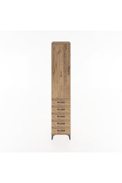 Hyperion Dolap 2 Raflı 5 Çekmeceli Tek Askılı 44x44x221 Çam-Çam