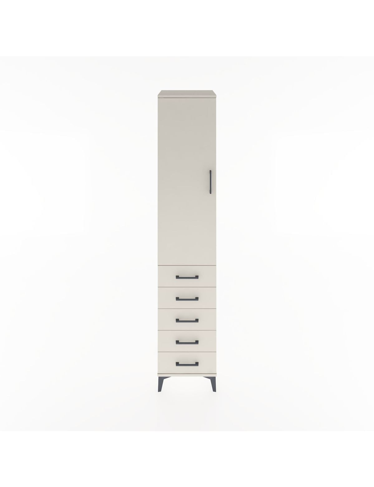 Hyperion Dolap 3 Raflı 5 Çekmeceli Tek Kapaklı 44x44x221 Aytaşı-Aytaşı