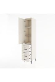 Hyperion Dolap 3 Raflı 5 Çekmeceli Tek Kapaklı 44x44x221 Aytaşı-Aytaşı