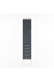 Hyperion Dolap 3 Raflı 5 Çekmeceli Tek Kapaklı 44x44x221 Aytaşı-Antrasit