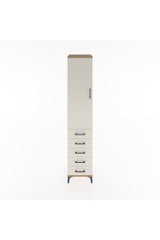 Hyperion Dolap 3 Raflı 5 Çekmeceli Tek Kapaklı 44x44x221