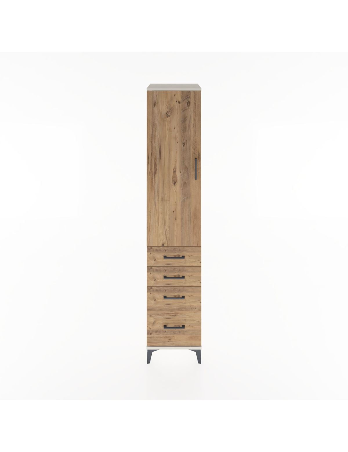 Hyperion Dolap 2 Raflı 4 Çekmeceli Tek Askılı 44x44x221 Aytaşı-Çam