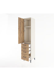 Hyperion Dolap 2 Raflı 4 Çekmeceli Tek Askılı 44x44x221 Aytaşı-Çam