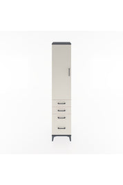 Hyperion Dolap 2 Raflı 4 Çekmeceli Tek Askılı 44x44x221 Antrasit-Aytaşı