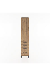 Hyperion Dolap 2 Raflı 4 Çekmeceli Tek Askılı 44x44x221 Çam-Çam