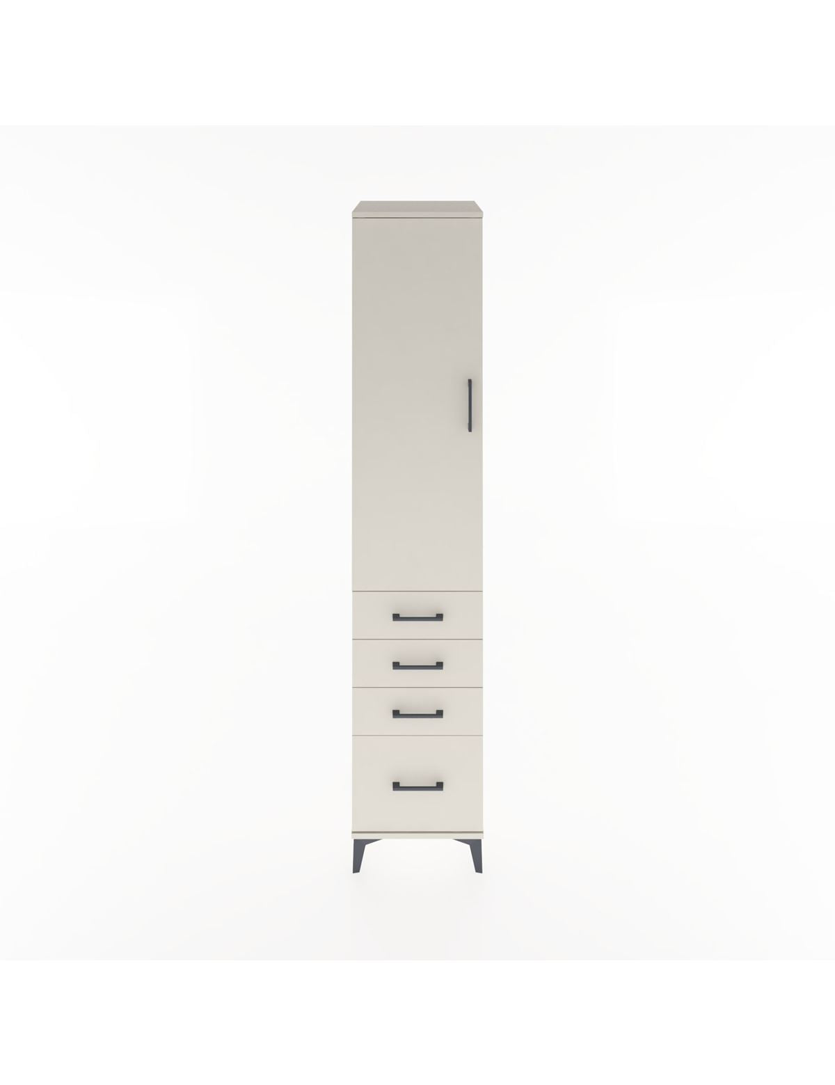 Hyperion Dolap 3 Raflı 4 Çekmeceli Tek Kapaklı 44x44x221 Aytaşı-Aytaşı