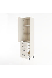 Hyperion Dolap 3 Raflı 4 Çekmeceli Tek Kapaklı 44x44x221 Aytaşı-Aytaşı